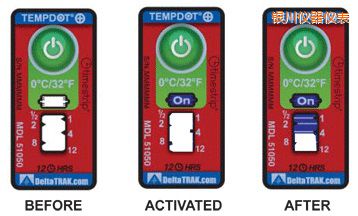 銀川溫度指示標(biāo)簽 累計上升時間/溫度的標(biāo)簽
